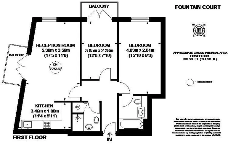 Floorplan 1 for Fountain Court, Lafone Street, SE1