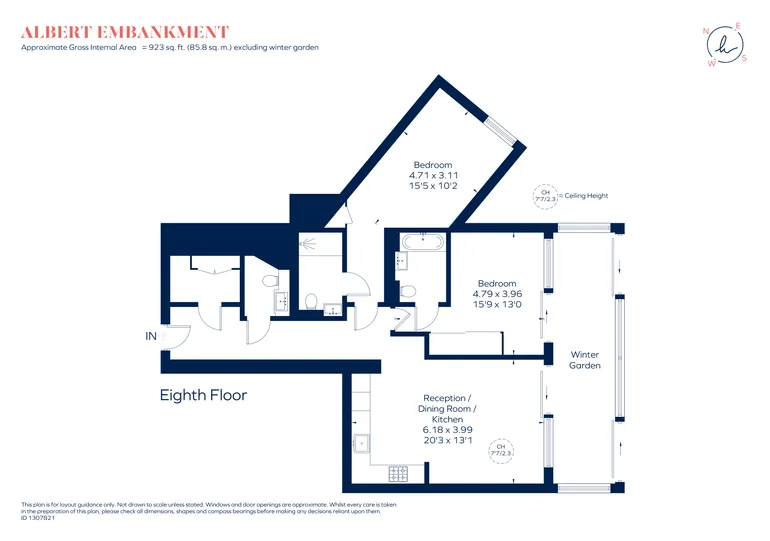 Floorplan 1 for Albert Embankment London SE1