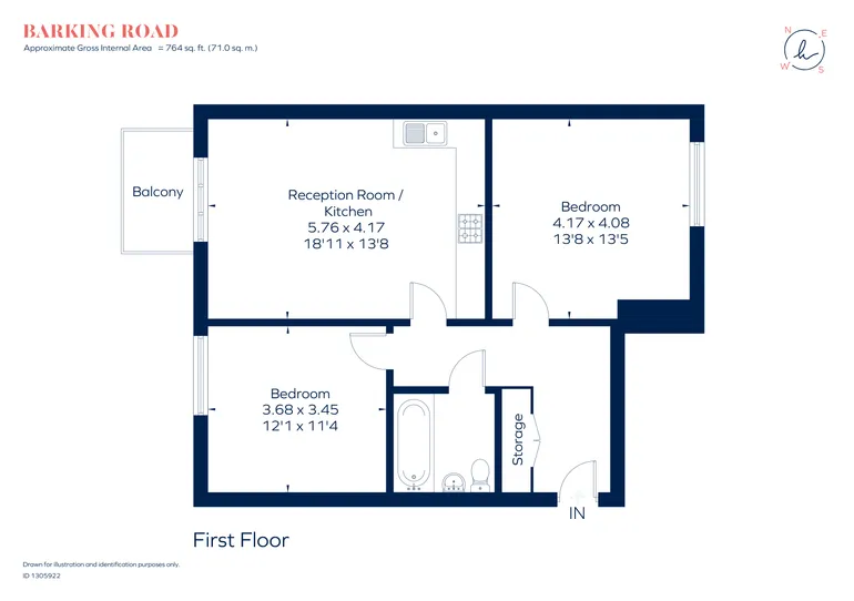 Floorplan 1 for Barking Road, E16