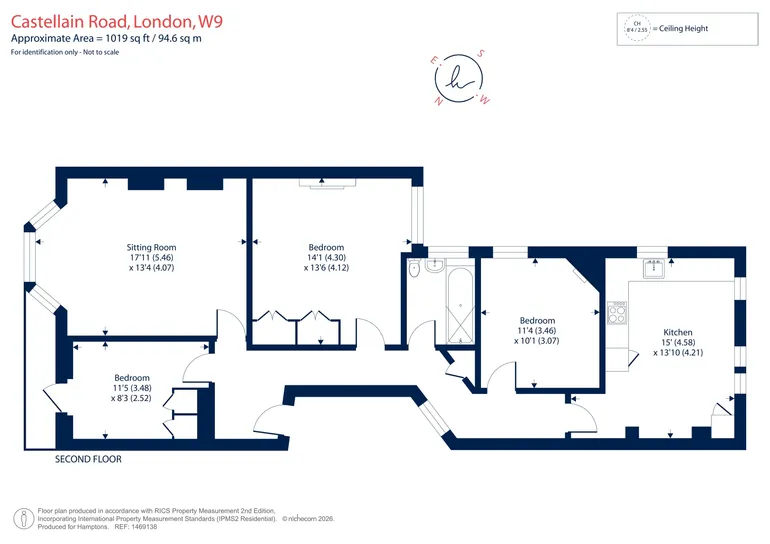 Floorplan 1 for Castallain Road London W9