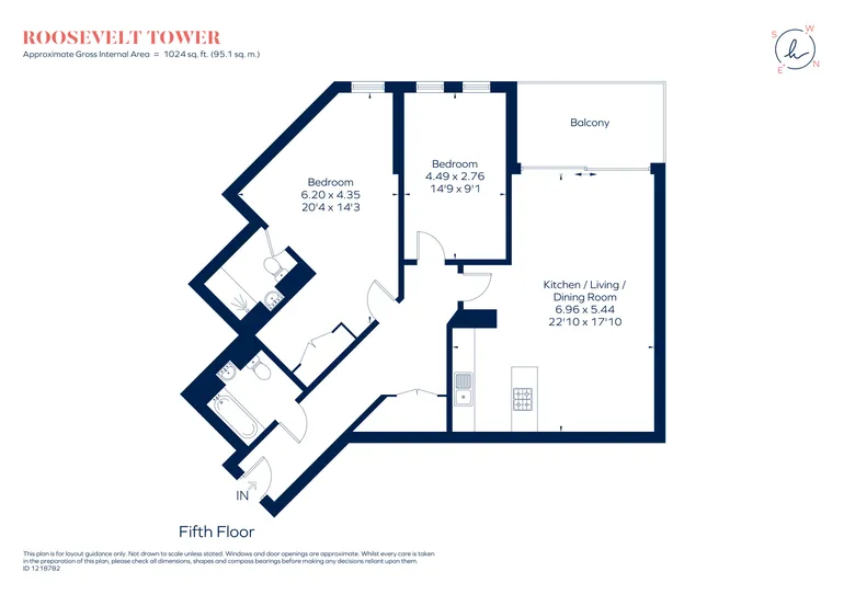 Floorplan 1 for Williamsburg Plaza, E14