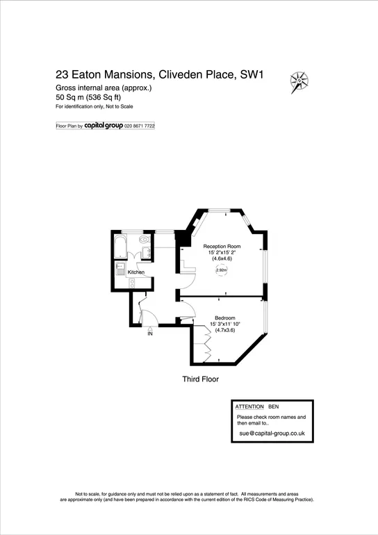 Floorplan 1 for Cliveden Place, London, SW1W