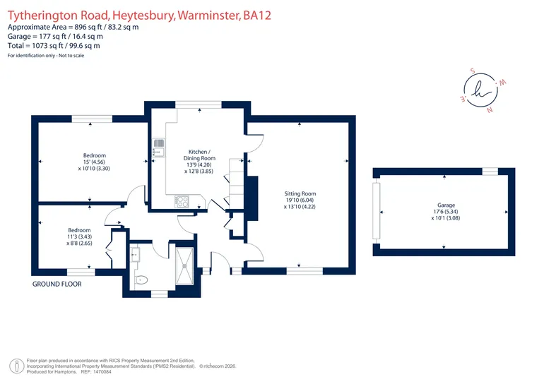 Floorplan 1 for Heytesbury, Warminster, BA12