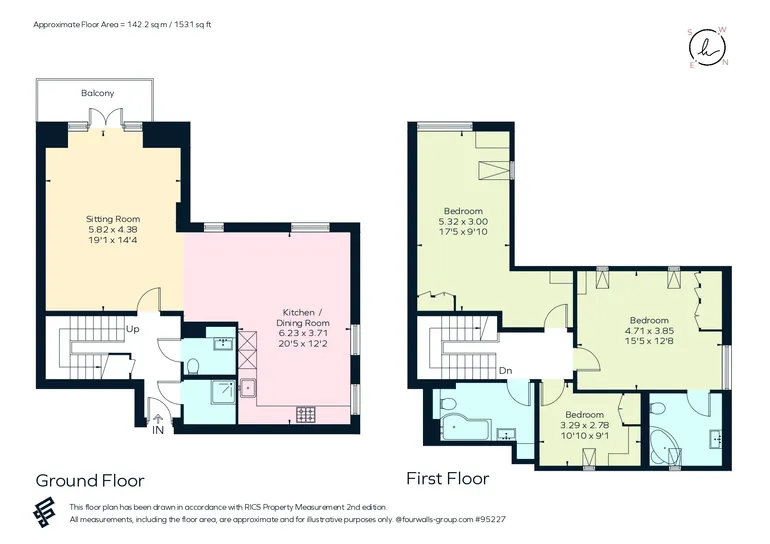 Floorplan 1 for Marlborough Drive, Bushey, WD23