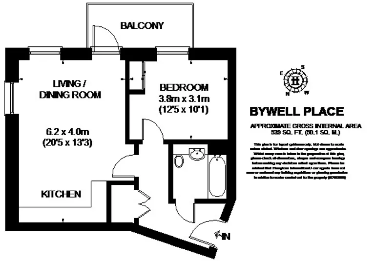 Floorplan 1 for Bywell Place, E16