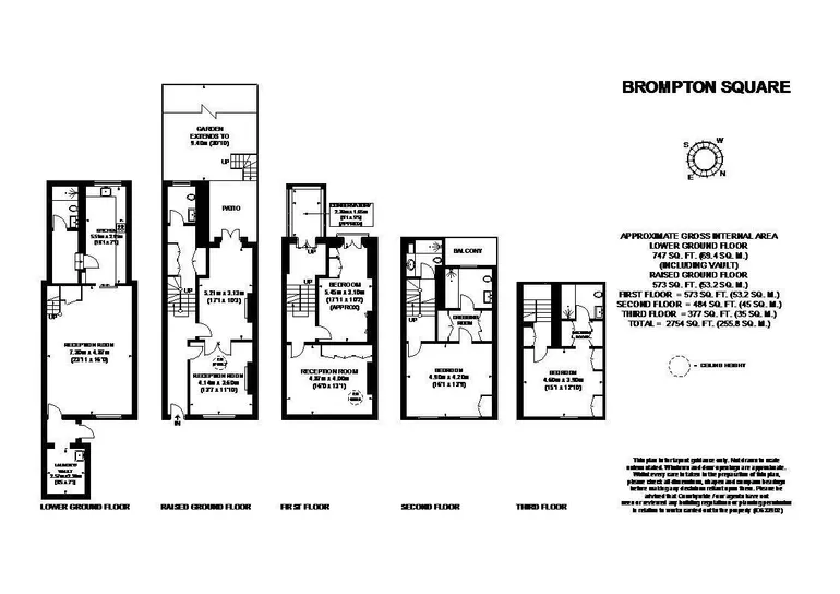 Floorplan 1 for Brompton Square Knightsbridge SW3