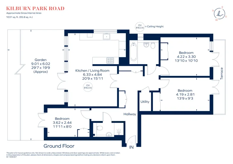 Floorplan 1 for Kilburn Park Road, London, NW6