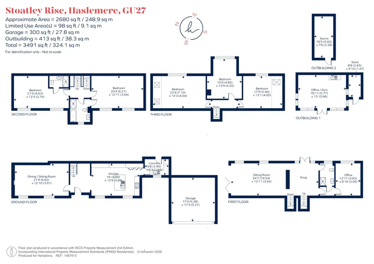 Floorplan 1 for Stoatley Rise, Haslemere, GU27