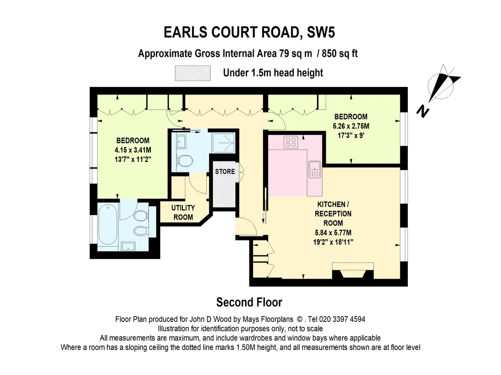 Floorplan for Earl's Court Road, Earl's Court, SW5