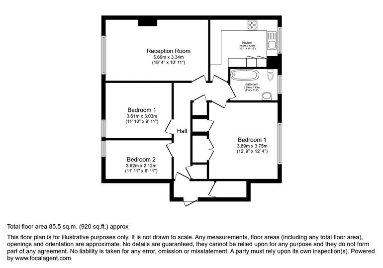 Floorplan 1 for Bromet Close Watford WD17
