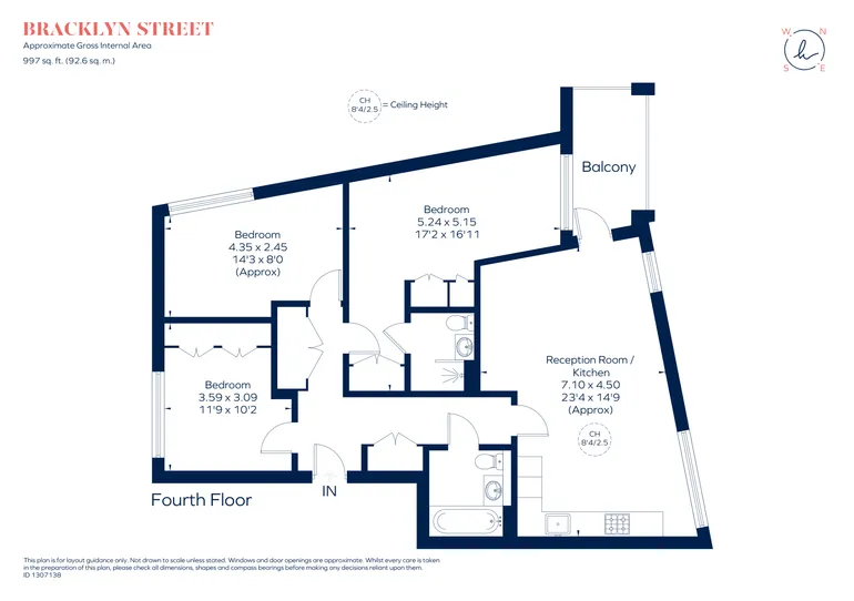 Floorplan 1 for Bracklyn Street London N1
