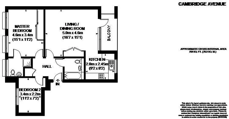 Floorplan 1 for Cambridge Avenue London NW6
