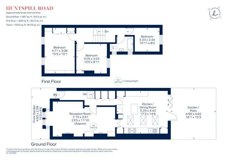 Floorplan 1 for Huntspill Street, London, SW17