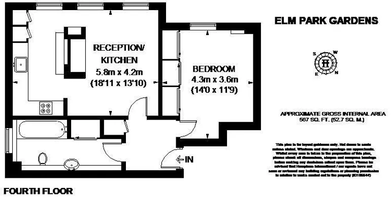 Floorplan 1 for Elm Park Gardens London SW10