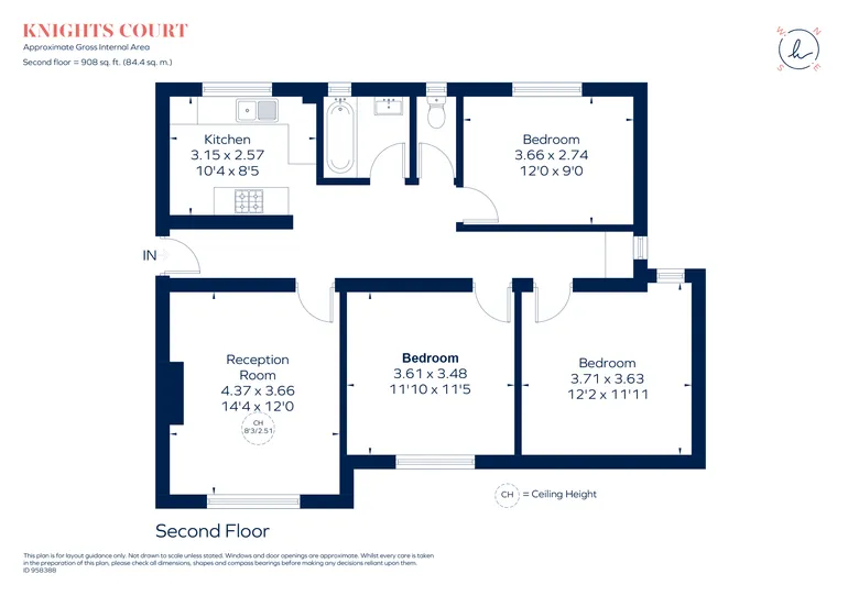 Floorplan 1 for Knights Park Kingston upon Thames KT1