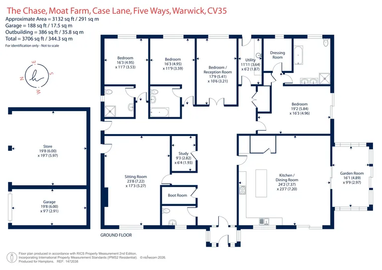 Floorplan 1 for Case Lane, Five Ways, CV35