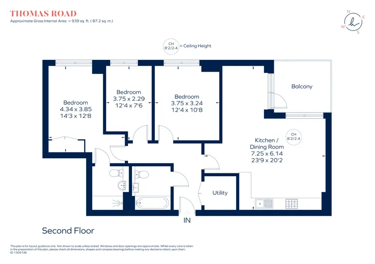 Floorplan 1 for Thomas Road, London, E14