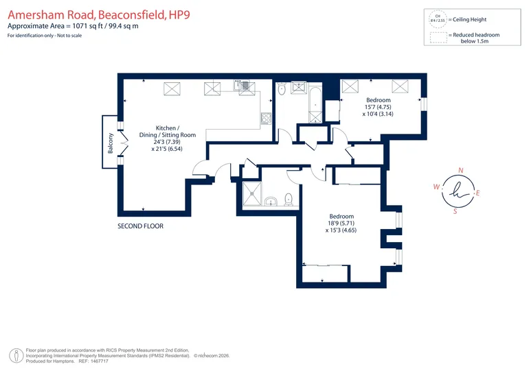 Floorplan 1 for 153 Amersham Road, Beaconsfield, HP9