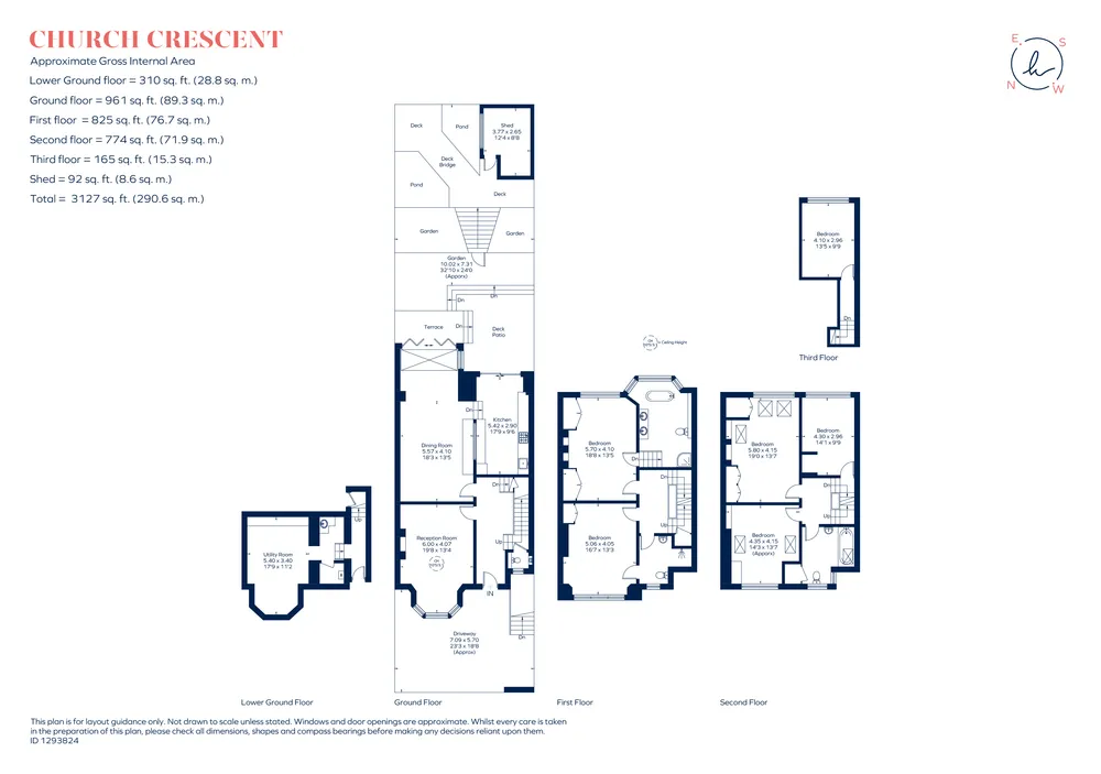 Floorplan for Church Crescent, London, N10
