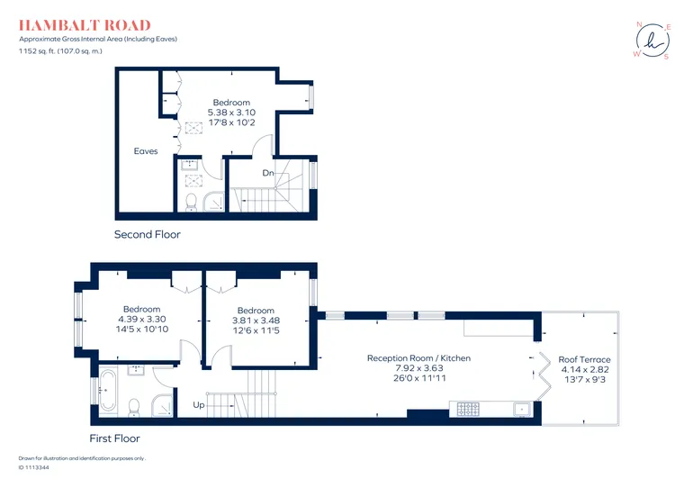 Floorplan 1 for Hambalt Road Clapham SW4