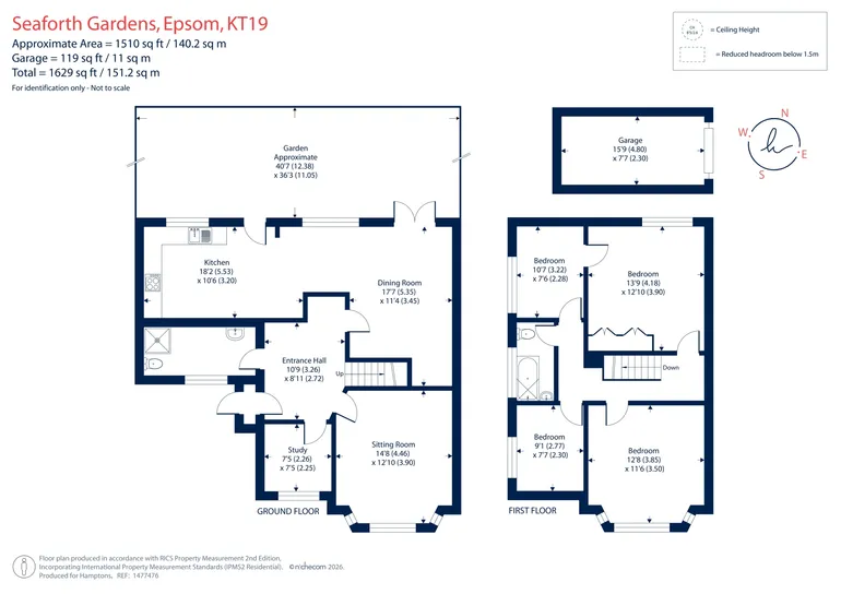 Floorplan 1 for Seaforth Gardens, Epsom, KT19