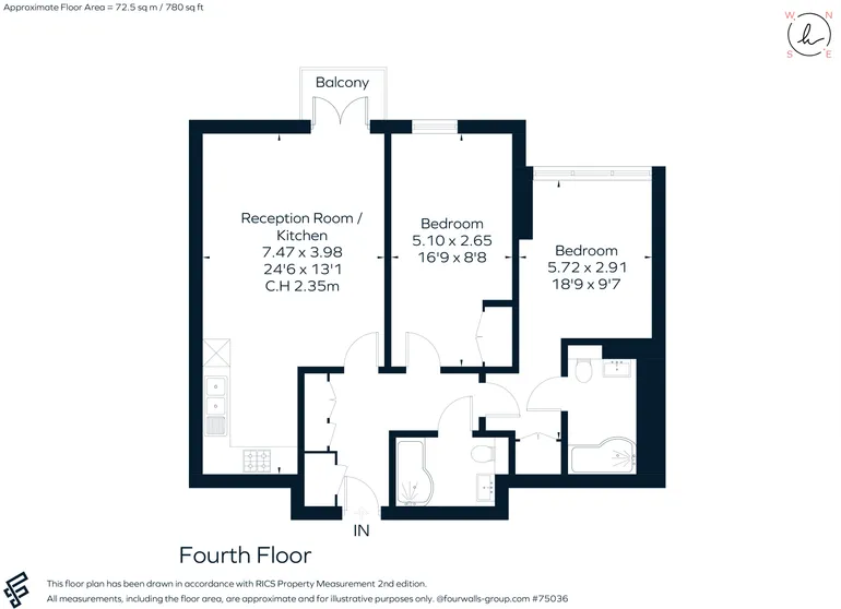 Floorplan 1 for Frances Wharf, E14