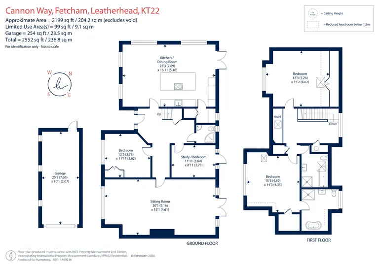 Floorplan 1 for Cannon Way, Leatherhead, KT22
