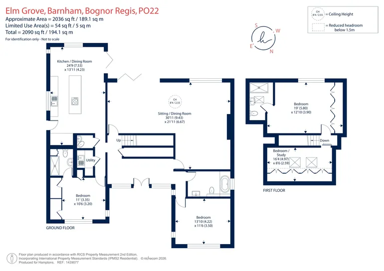 Floorplan 1 for Elm Grove, Barnham, PO22