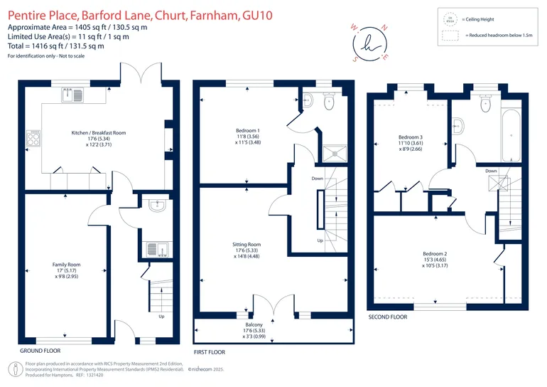Floorplan 1 for Pentire Place, Farnham, GU10