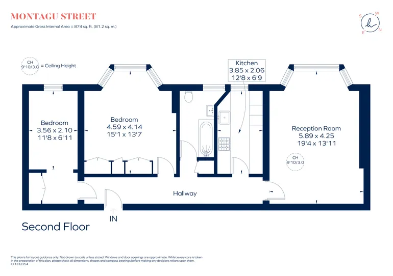 Floorplan 1 for Montagu Street Marylebone W1U
