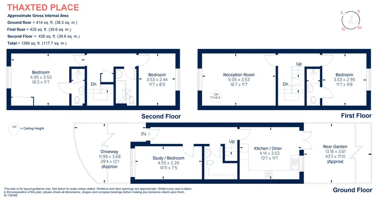 Floorplan 1 for Thaxted Place London SW20