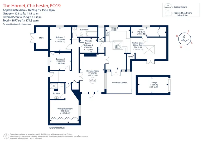 Floorplan 1 for The Hornet, Chichester, PO19