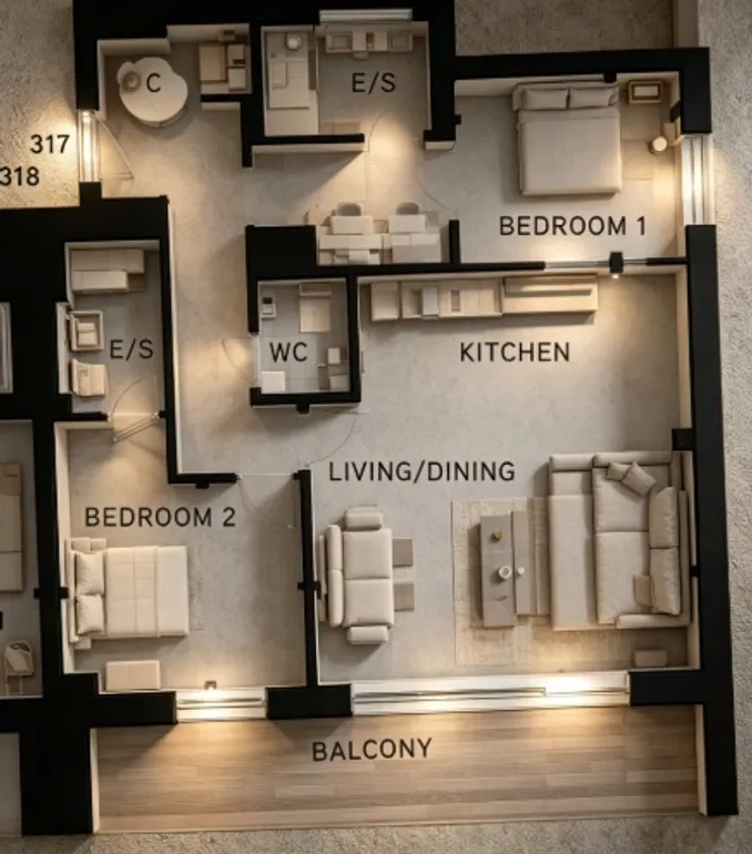 Floorplan 1 for Matcham House Glenthorne Road London W6