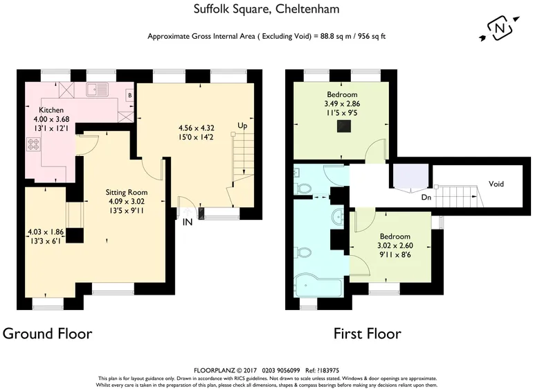 Floorplan 1 for Suffolk Square, Cheltenham, GL50 2DY