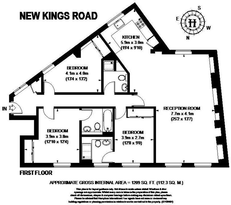 Floorplan 1 for New Kings Road London SW6