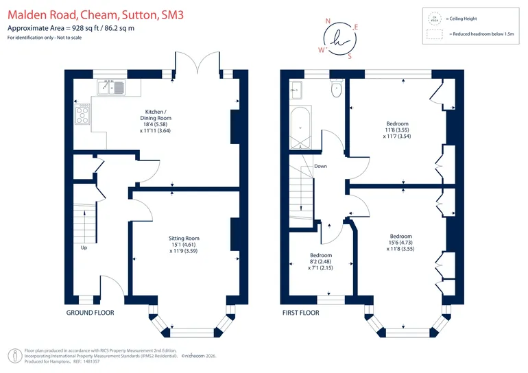 Floorplan 1 for Malden Road, Sutton, SM3