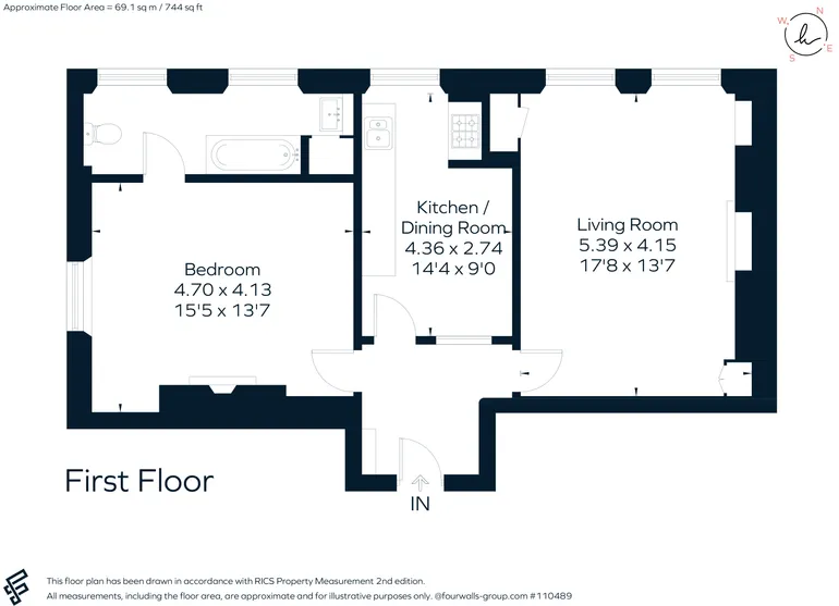 Floorplan 1 for Great Pulteney Street, Bath, BA2
