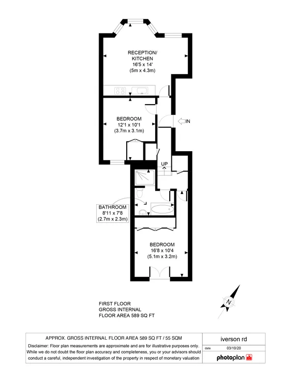 Floorplan 1 for Iverson Road London NW6