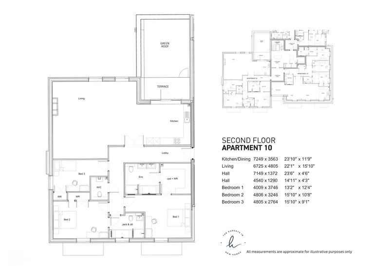 Floorplan 1 for Shalford Lodge, Kingston Hill, Kingston Upon Thames, KT2