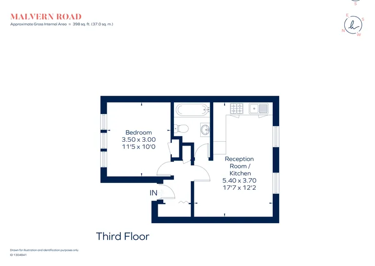 Floorplan 1 for Malvern Road, London, NW6
