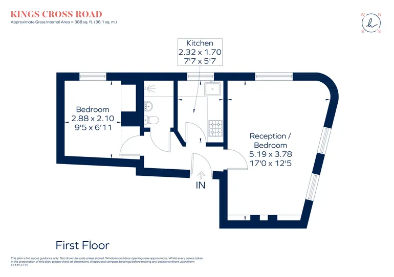 Floorplan 1 for Kings Cross Road London WC1X