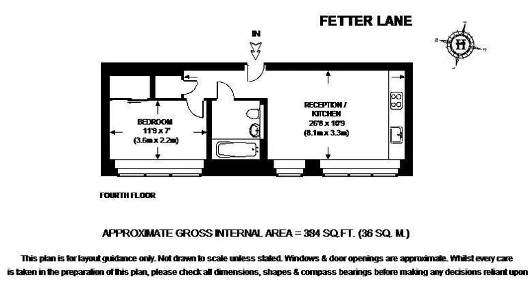 Floorplan 1 for Fetter Lane EC4, EPC:C