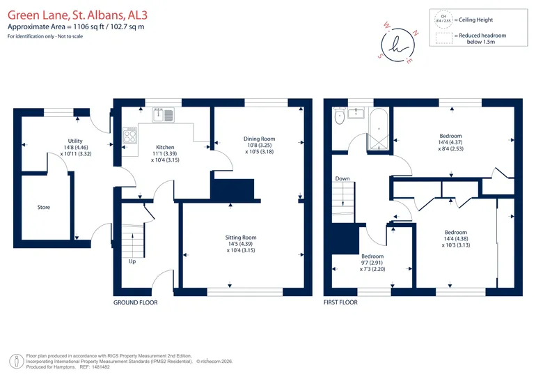 Floorplan 1 for Green Lane St. Albans AL3
