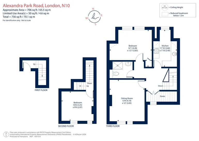 Floorplan 1 for Alexandra Park Road London N10