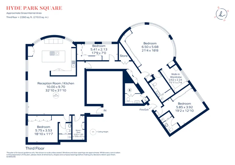 Floorplan 1 for Hyde Park Square Hyde Park W2