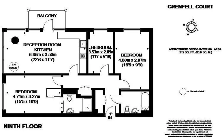 Floorplan 1 for Barry Blandford Road, E3