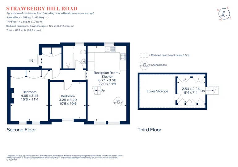 Floorplan 1 for Strawberry Hill Road Twickenham TW1