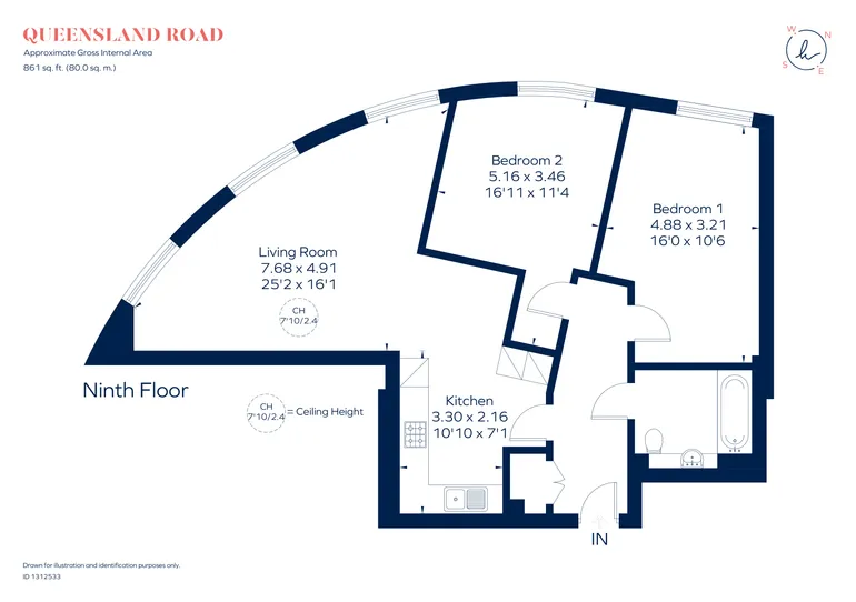 Floorplan 1 for Queensland Road, London, N7