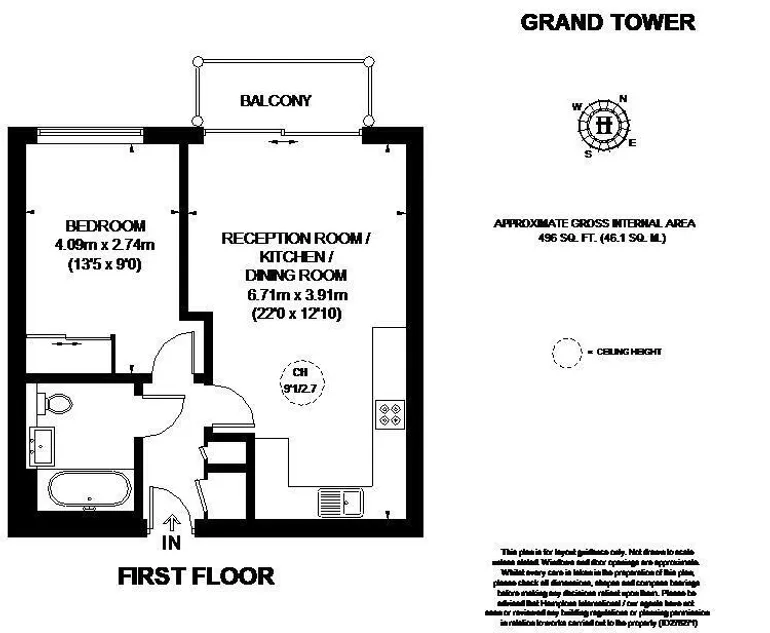 Floorplan 1 for Plaza Gardens London SW15