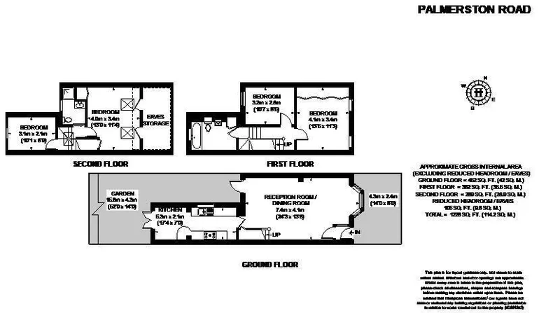 Floorplan 1 for Palmerston Road, SW19